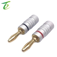 Fiche banane plaquée cuivre Nakamichi, prise de câble de haut-parleur audio sans logo 4MM sans soudure
