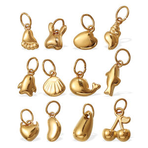 Mini Nugget Dorado y Esponjoso |   Dije de Burbuja Bonito de Acero Inoxidable Chapado en Oro PVD de 18K para la Fabricación de Joyas |   Resistente al Agua y Duradero - Product Image 5