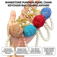 NIEUWE simulatie fruitklei strass pompoen sleutelhanger mode minimalistische kleine accessoire elegante tas charme voor dames handtas