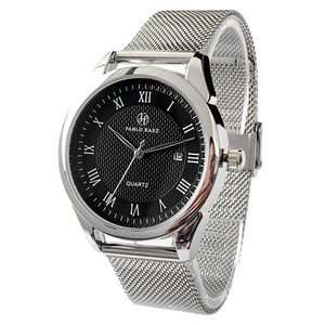 Nouvelle montre à quartz pour homme - style décontracté et professionnel avec affichage du calendrier, en acier inoxydable et dotée d'un bracelet tressé. - Product Image 4