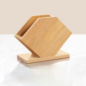 Bamboo <b>Tissue</b> Box With Toothpick Holder Natural Wood <b>Color</b> Multifunctional For Restaurant Use - Product Image 3