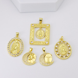 Colgantes <span class=keywords><strong>de</strong></span> latón chapado en oro <span class=keywords><strong>de</strong></span> 18 quilates HD491 <span class=keywords><strong>de</strong></span> Nuestra Señora <span class=keywords><strong>de</strong></span> <span class=keywords><strong>Guadalupe</strong></span> con incrustaciones <span class=keywords><strong>de</strong></span> circonitas, dijes <span class=keywords><strong>de</strong></span> <span class=keywords><strong>la</strong></span> <span class=keywords><strong>Virgen</strong></span> Marí<span class=keywords><strong>a</strong></span> para collares religiosos al por mayor - Product Image 4