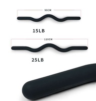 Haltère en silicone antidérapant durable pour musculation, fitness et force, avec logo personnalisé, 15 lbs, vente en gros d'usine