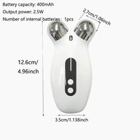 Appareil facial à micro-courant pour raffermir la peau, lifting en V, massage par vibration électrique, outil de sculpture du cou à rouleaux 3D