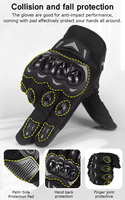 Gants de moto protecteurs à doigts entiers en nylon, respirants, absorbant les chocs, avec paume renforcée, compatibles avec les écrans tactiles