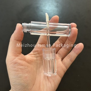 หลอดลิปกลอสทรงรี ISMAN ขนาด 5 มล. แบบใส  บรรจุภัณฑ์เปล่าสำหรับลิปสติกเนื้อลิควิด  ผนังหนา  บรรจุภัณฑ์เครื่องสำอาง  รับทำโลโก้ตามสั่ง - Product Image 6