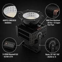 Projecteurs LED à courant constant 500W 3030SMD Mean Well pour mât de tour longue portée, pour l'exploitation minière, les chantiers de construction et les grues