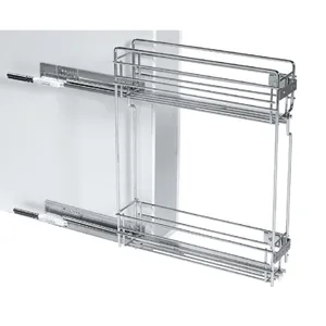 Cucina in acciaio inox draw cassetto spice rack organizzatori organizer cabinet pull out pan di stoccaggio salute filo estraibile cestino