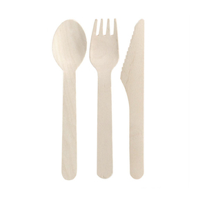 Coltelli Biodegradabili Monouso in Legno di Betulla 16 Cm Ideali per Eventi - Product Image 1
