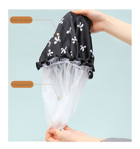 Vente en gros <span class=keywords><strong>de</strong></span> bonnets <span class=keywords><strong>de</strong></span> douche doublement imperméables pour femmes bonnets <span class=keywords><strong>de</strong></span> <span class=keywords><strong>bain</strong></span> imperméables pour la maison bonnets <span class=keywords><strong>de</strong></span> douche pour adultes - Product Image 2