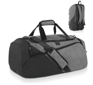 Bolsa de viaje de gimnasio gris grande de 47L para hombres y mujeres, bolsa de lona deportiva con compartimento húmedo para zapatos, mochila de transporte de fin de semana, entrenamiento físico - Product Image 1