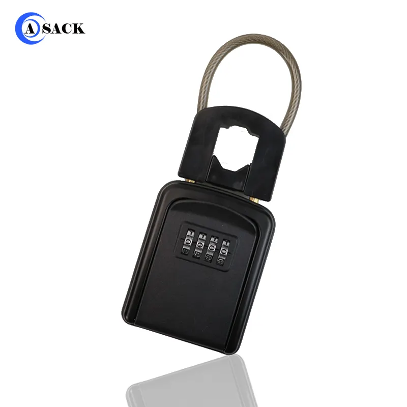 ASACK G10-3 Adjustable Extra Large Capacity Key Storage Box with Resettable Code 4 Digit Combination Lock Box for Car House Keys
