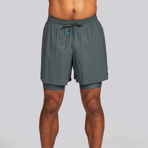 Shorts de course athlétiques taille haute grande taille pour hommes et femmes, camouflage noir, doublure élastique, tailles 5 et 7 pouces - Product Image 1