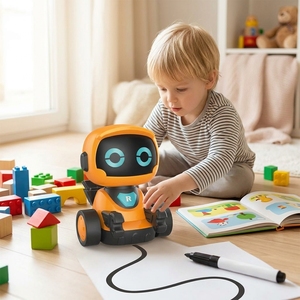 Robot de Seguimiento Guiado por Sensor, Sigue Automáticamente una Línea Negra Sin Control Remoto, un Juguete Robótico Educativo para Niños - Product Image 1