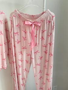 Conjunto de Ropa Casual para Mujer, Tela Suave con Estampados Adorables para Relajarse en Casa - Product Image 2