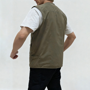 Gilet Cargo Casual Personalizzato per Uomo, Giacca Senza Maniche in Jeans con Tasche Multiple - Product Image 6