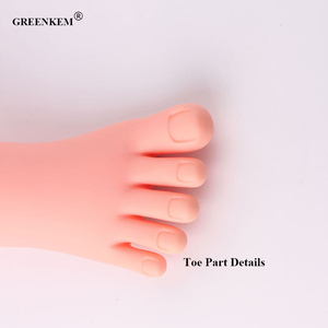 Exhibición de pie de entrenamiento de Arte de uñas de silicona de goma suave de alta calidad práctica de uñas pie falso - Product Image 4