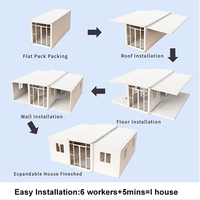 La plus grande maison de conteneur pliable préfabriquée personnalisable extensible étain 3 chambres à coucher plans portable minuscule hangar 40