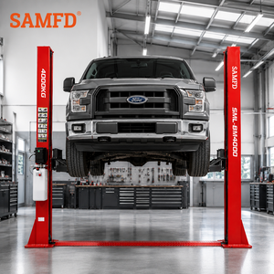 Elevadores de Autos SAMFD para Garaje Doméstico, 4 Toneladas, Hidráulicos, 2 Postes, Doble Cilindro, Cable de Acero, Equilibrio, 220V - Product Image 3