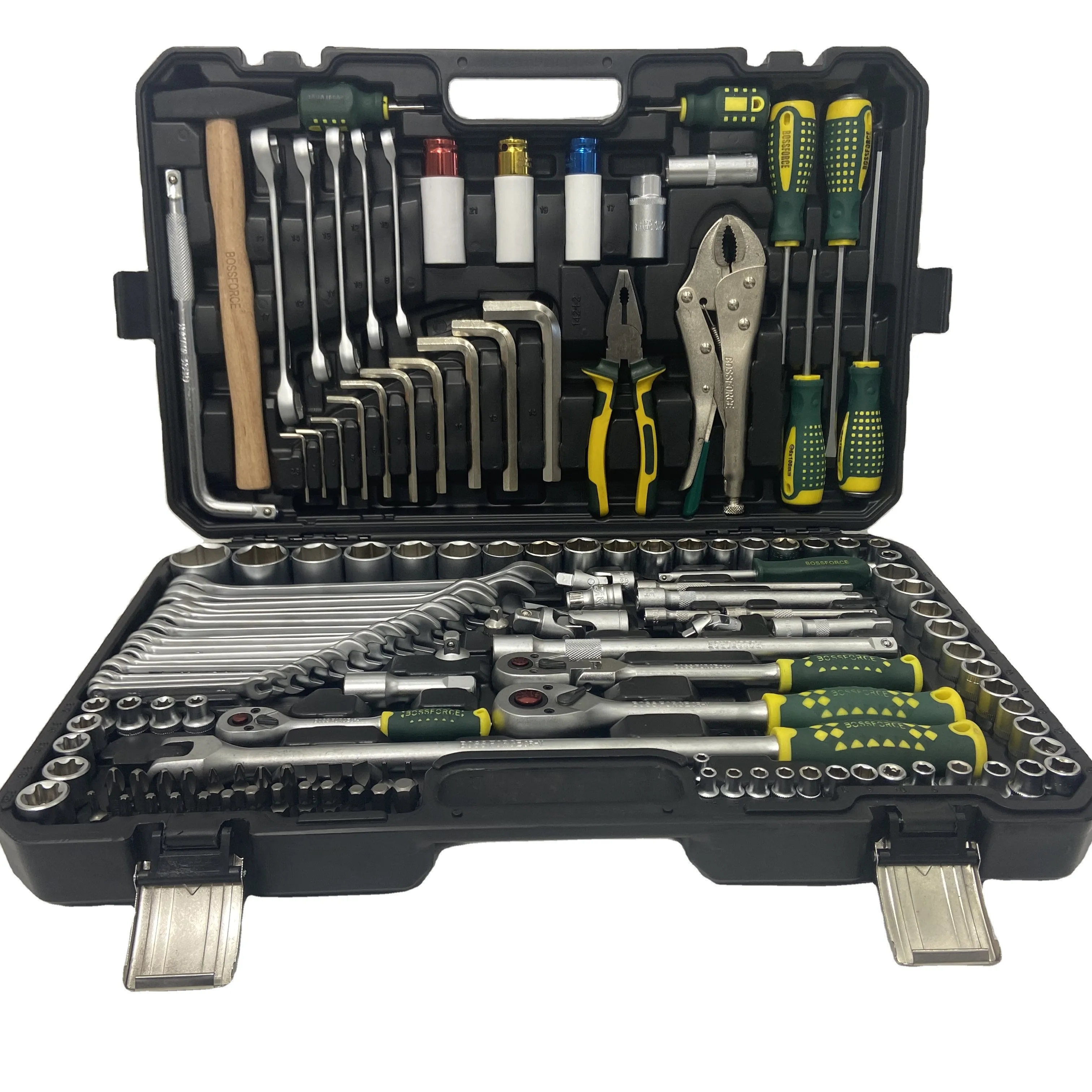 Top Quality 142+2 pcs Socket Set Ratchet Wrench Tool Kit Portable Auto Repairing Hand Tool