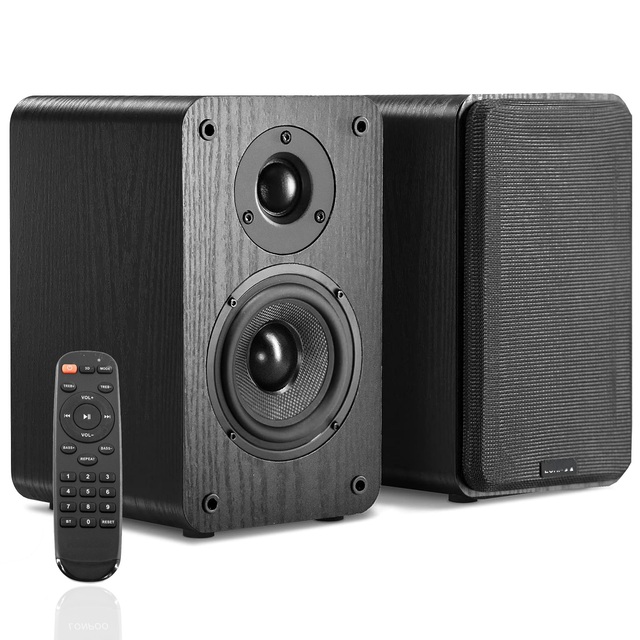 Shenzhen Factory 5.25'' Home Theater Wooden Bookshelf Speakers with Aluminum Voice Coils