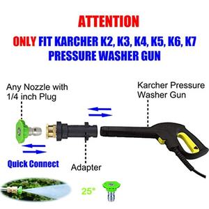 Pour <span class=keywords><strong>Karcher</strong></span> série K accessoires 1/4 adaptateur mousse Pot connecteur alliage d'aluminium et plastique voiture outils de nettoyage transfrontalier en gros - Product Image 4