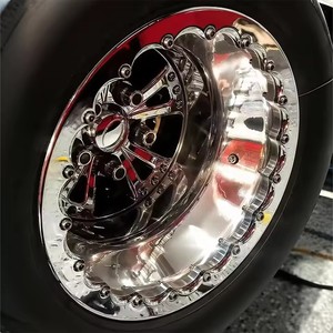 Nouvelles <span class=keywords><strong>jantes</strong></span> en alliage d'aluminium forgé à cinq branches, 2 pièces, 5x4.75, noir brillant, usinées, Vitesse Beadlock, 15-17 pouces, pour Corvette - Product Image 3