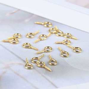 ตะขอเกี่ยวแบบตาไก่ สีทอง ทำจากเหล็ก สำหรับงาน DIY เครื่องประดับ - Product Image 1