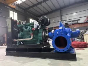 Large Flow Centrifugal Pump Horizontal Diesel Double Suction Pump Large Diameter Open Pump