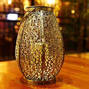 Solar Lantern Iron Art Hanging Outdoor Garden <b>Light</b> <b>Led</b> Portable Decorative Night <b>Light</b> With Solar Panel - Product Image 3