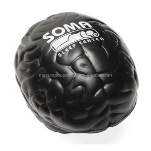 Custom Eco-Friendly Non-Toxic Phthalate Free Biodegradable PU <b>Squeeze</b> Foam White Brain Shaped Promotional Stress <b>Ball</b> for Kids - Product Image 3