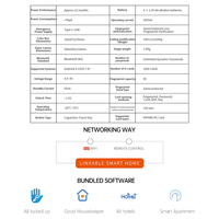 Serrure de porte intelligente à empreintes digitales, contrôle par application WiFi, 50 empreintes digitales, 1000 cartes IC, 150 mots de passe, maison, hôtel