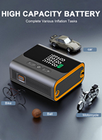 Gonfleur de pneus de voiture portable sans fil 7800mAh 150PSI, pompe à air électrique avec rangement dissimulé et manomètre numérique