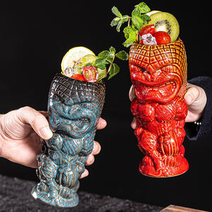 Tazas de Cóctel de Porcelana Tropical Hawaiana, Productos Originales Personalizados, <span class=keywords><strong>Catálogo</strong></span> de Tazas Tiki de <span class=keywords><strong>Cerámica</strong></span> para Bar - Product Image 2