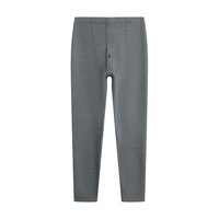 Pantalon en cachemire de soie monocouche pour homme, automne/hiver, doublé polaire épais, thermique, extensible, respirant, avec empiècements aux genoux