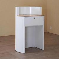 Bureau de réception carré moderne et minimaliste en bois, réglable en hauteur, pour salon de beauté, magasin de vêtements, petite boutique
