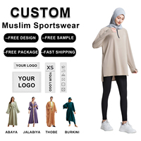 Zaynab Ensemble de Sport Islamique pour Femme : Tunique, Hijab et Leggings à Couvrance Totale, Séchage Rapide, Respirant et Léger