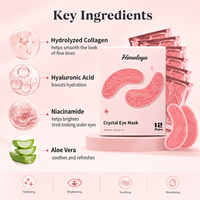 Patchs oculaires anti-âge au collagène hydrogel à la cristallisation de PDRN, marque privée, pour la réparation des yeux