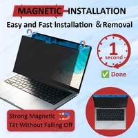 Pelindung Layar Privasi Magnetik 2 Arah Anti Mata-mata yang Mudah Dipasang dan Dilepas untuk Macbook Pro 14.2 Inch