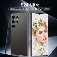 Smartphone Android populaire S24 Ultra avec grand écran HD de 7,3 pouces, stylet intégré, 12 Go + 512 Go, longue durée de vie de la batterie, téléphone portable pour jeux