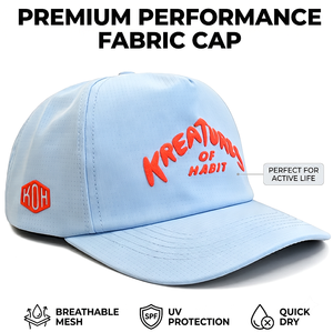Gorra de golf personalizada perforada, MOQ bajo, OEM ODM, naranja, con bordado 3D en relieve, azul claro, de alto rendimiento, estructurada de 5 paneles - Product Image 1