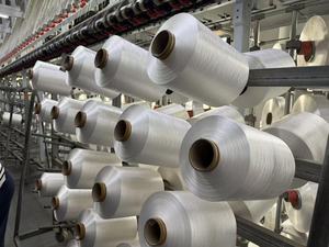 Factory Supply High Tenacity Eco-Friendly 100% <b>Polyester</b> Solid Virgin White Core Spun <b>Yarn</b> 55D/24F 75D/24F Filament for Knitting - Product Image 4