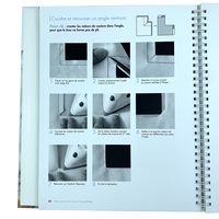 Livre d'instructions sur la couture à spirale personnalisé, couverture rigide, impression noir et blanc, images haute résolution, texte en français, format DIY