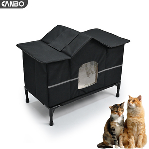 CanboPet Nid pliable pour chat <span class=keywords><strong>Cage</strong></span> d'hiver pour chat Abri pour chat Maison pour animal domestique Salle d'accouchement Lit surélevé pour animal de compagnie - Product Image 1