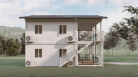 Nouvelle conception de maison préfabriquée en kit démontable avec structure en acier, maison miniature en conteneur de 20 pieds, entrepôt extérieur