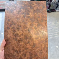 Tôle décorative en acier inoxydable bronze antique de luxe à motif texturé vieilli pour murs intérieurs et meubles