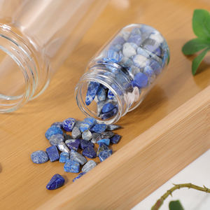 Bouteille d'eau en verre de quartz infusée de cristaux de guérison sans BPA avec logo personnalisé - Product Image 2