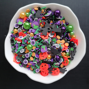 1kg chất nhờn sprinkles Halloween Dơi Tím Vạc bí ngô mắt bóng đen mèo Acrylic Hạt trộn Polymer đất sét sprinkles lát - Product Image 1