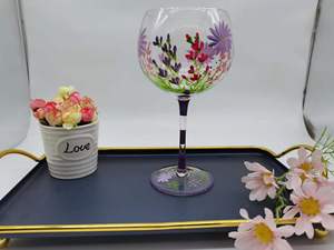 Verre à vin en cristal de fleur créative peinte à la main, gobelet à vin, fabricant en gros, <span class=keywords><strong>2022</strong></span> - Product Image 4