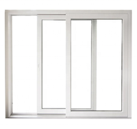 Fenêtre coulissante horizontale série 80 en PVC vinyle avec moustiquaire en acier inoxydable, double vitrage trempé, revêtement Low-E, blanc, garantie 2 ans